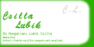 csilla lubik business card